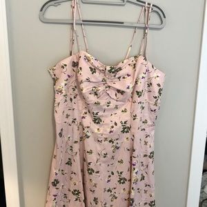 Unique vintage xxl pink fit and flare midi dress.